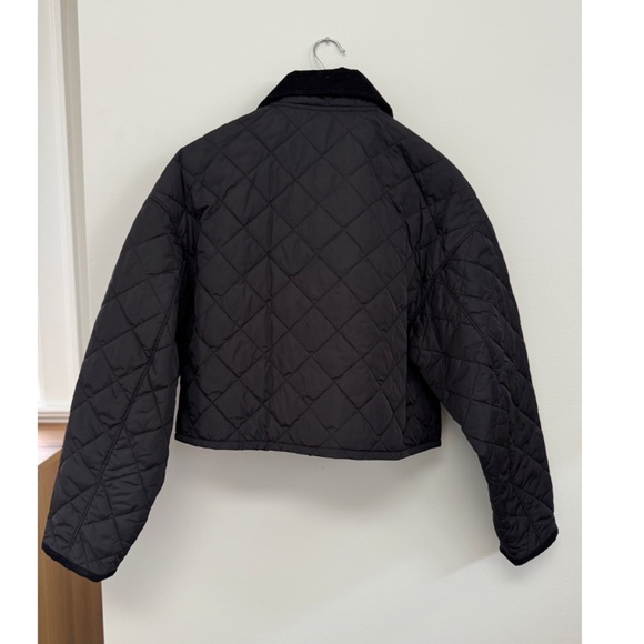 Prada Black Cropped Nylon Quilted Jacket [40] - Picture 2 of 8